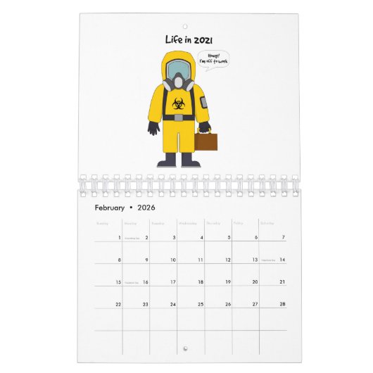 2021年に出社 カレンダー (2月 2026)