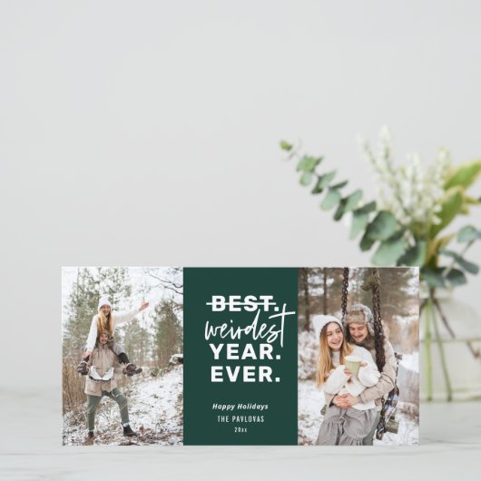 2021年に最も奇妙な年のユーモア・グリーン シーズンカード (スタンド正面)