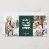 2021年に最も奇妙な年のユーモア・グリーン シーズンカード (正面)