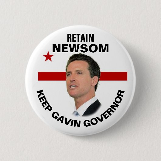 2021年にGavin Newsomを保持 缶バッジ (正面)
