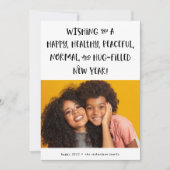 2021年のお願い|フォトブラック文字おめでとう シーズンカード (正面)