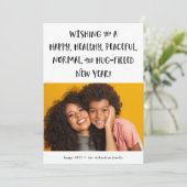 2021年のお願い|フォトブラック文字おめでとう シーズンカード (スタンド正面)