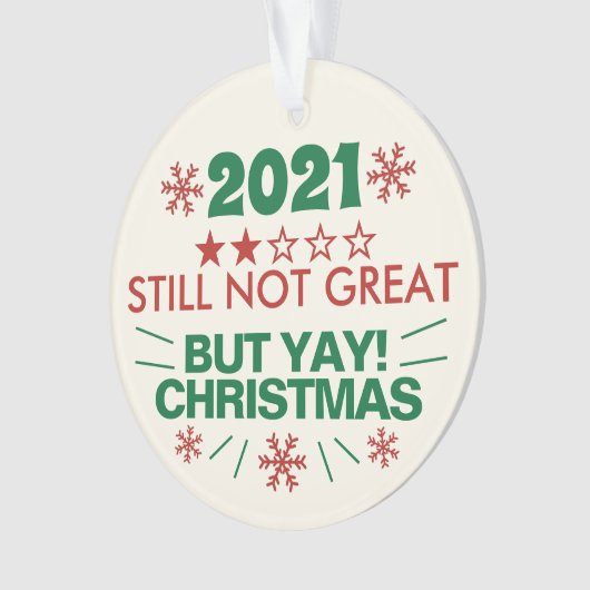 2021年のイェイ・クリス素晴らしマスがまおもしろいだ見直されない オーナメント (正面)