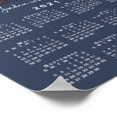 2021年のカレンダーとNavyの写真と名前 ポスター (角)