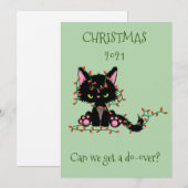 2021年のクリスマスをもう1度!怒ったキティ猫の再スタート シーズンカード (正面/裏面)
