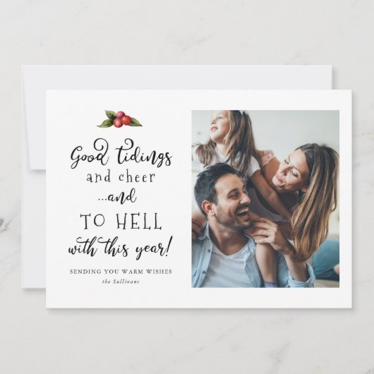 2021年のクリスマスフォトおもしろいで地獄へ シーズンカード (正面)