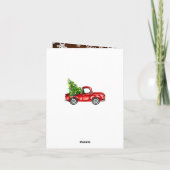 2021年のクリスマスレッドファームトラック4枚の写真 シーズンカード (裏面)