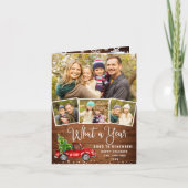 2021年のクリスマスレッドファームトラック4枚の写真 シーズンカード (正面)