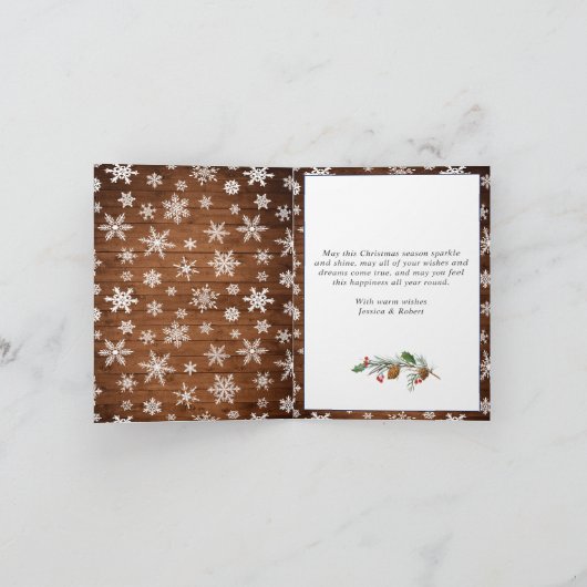 2021年のクリスマスレッドファームトラック4枚の写真  シーズンカード (内部)