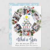 2021年のクリスマスレッドファームトラック6枚の写真 シーズンカード (正面/裏面)