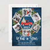 2021年のクリスマスレッドファームトラック6枚の写真 シーズンポストカード (正面/裏面)