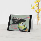 2021年のクリスマス・ノワール 絵 カード (黄色い花)