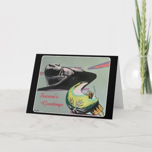 2021年のクリスマス・ノワール 絵 カード (正面)