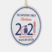 2021年のクリパーソナライズされたスマス セラミックオーナメント (右)