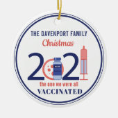 2021年のクリパーソナライズされたスマス セラミックオーナメント (正面)