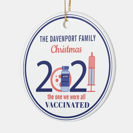 2021年のクリパーソナライズされたスマス セラミックオーナメント (左)