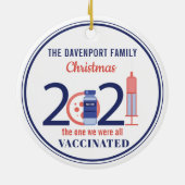 2021年のクリパーソナライズされたスマス セラミックオーナメント (裏面)