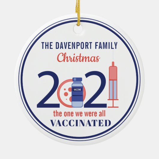 2021年のクリパーソナライズされたスマス セラミックオーナメント (裏面)