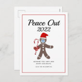 2021年のジャガーブレッドおもしろいマスククリスマス シーズンポストカード (正面/裏面)