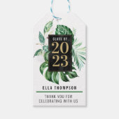 2021年のトロピカルリーフクラス卒業 |ありがとうございます ギフトタグ (正面)