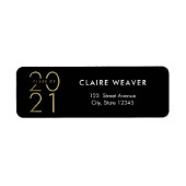 2021年のフレーミング年区分の卒業住所ラベル ラベル (正面)