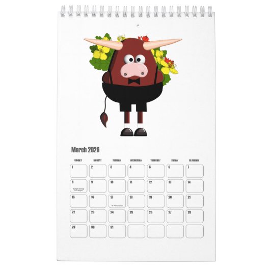 2021年のブルロングナおもしろいーアニメのユーモア カレンダー (3月 2026)