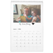 2021年のモダンカスタム写真家 カレンダー (3月 2026)