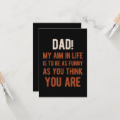 2021年のユーモアあふれる父の日 カード (正面/裏面インサイチュ)