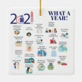 2021年のワクチン図解入りの、写真付きのは セラミックオーナメント (裏面)