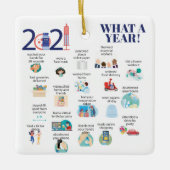 2021年のワクチン図解入りの、写真付きのは セラミックオーナメント (正面)