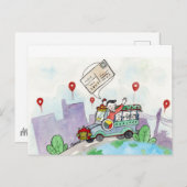 2021年の世界はがき日 ポストカード (正面/裏面)