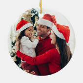 2021年の予防接種おもしろい家族写真 セラミックオーナメント (裏面)