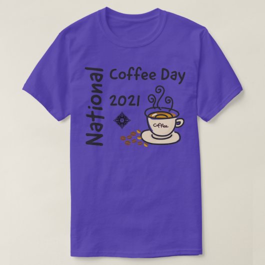 2021年の全国コーヒーの日 Tシャツ (デザイン正面)