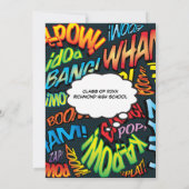 2021年の卒業パーテモダンィ·おもしろい·クラス 招待状 (裏面)