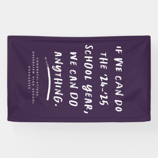 2021年の卒業用紫のバナーなら何でも出来る 横断幕 (横)