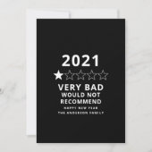2021年の悪い年レビュー5つ星ホリデーカード シーズンカード (正面)