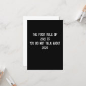 2021年の新しい年の最初のルール カード (正面/裏面インサイチュ)