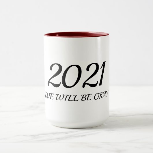 2021年の新しい年はカスタマイズ可能 マグカップ (中央)