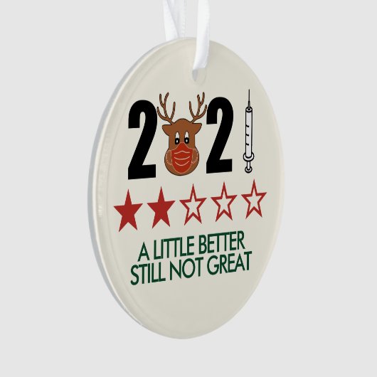 2021年の方がまだクリス素晴らしマス再おもしろい生 オーナメント (正面)