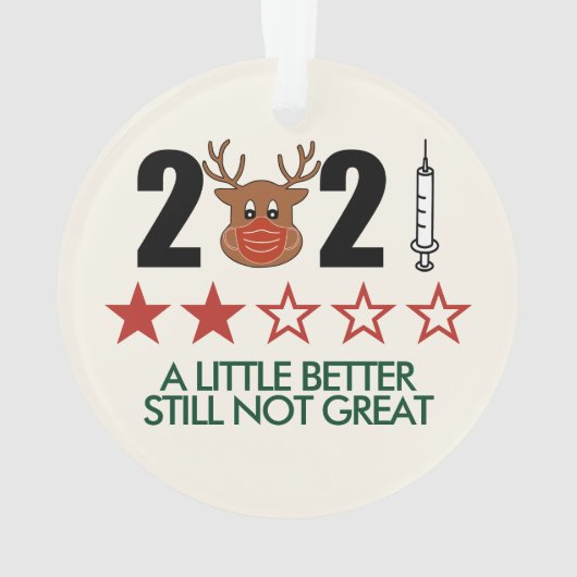 2021年の方がまだクリス素晴らしマス再おもしろい生 オーナメント (裏面)