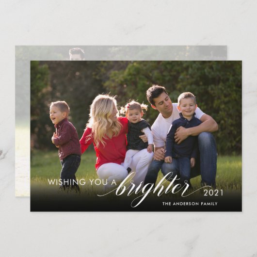 2021年の明るさを願う新年2枚 シーズンカード (正面/裏面)