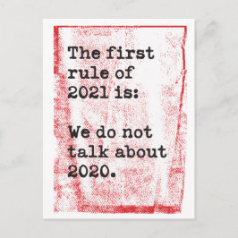2021年の最初のルール：2020年のジョークについて語らない ポストカード