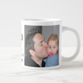 2021年の父の日の幸せ最高のなパパ写真 ジャンボコーヒーマグカップ (右)