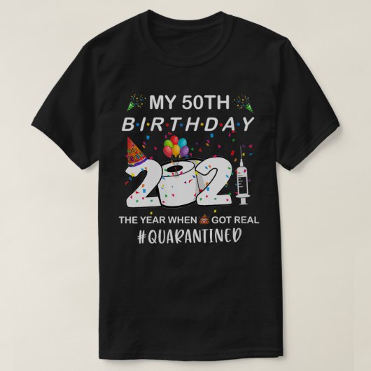 2021年の誕生日2021得年 Tシャツ (デザイン正面)