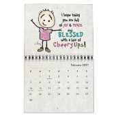 2021年の陽気な漫画スティックマン勇気付けられる カレンダー (2月 2027)