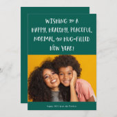 2021年の願い | フォトグリーン ハッピーニューイヤー シーズンカード (正面/裏面)