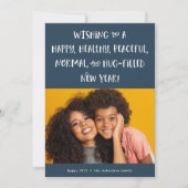 2021年の願い | フォトブルー ハッピーニューイヤー シーズンカード (正面)