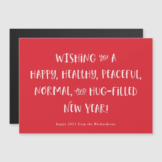2021年の願い | 赤い新年 (正面/裏面)