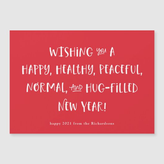 2021年の願い | 赤い新年 (正面)