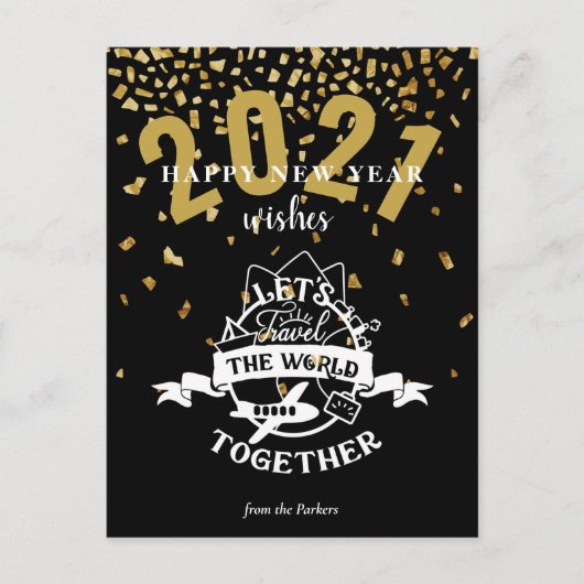 2021年の願い | Let's Travel The World Together シーズンポストカード (正面)